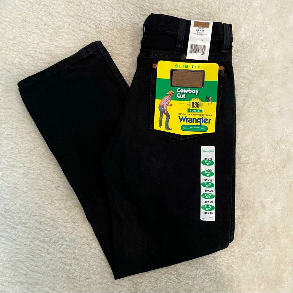 WRANGLER Slim Fit Cowboy Cut black jeans 30 x 29 BNWT